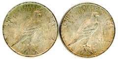 Two Different Peace Silver Dollars: 1922 & 1923