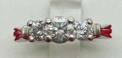 LADIES PLATINUM AND DIAMOND RING