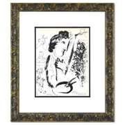 In Front of the Picture by Chagall (1887-1985)