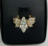 CERTIFIED LADIES 14K GOLD AND DIAMOND RING