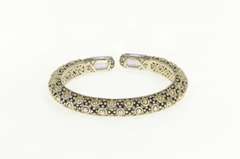 Sterling Silver John Hardy 18k Amethyst Designer Cuff Bracelet