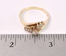 Beautiful Approx .10 CT Diamond Ring In 14K Yellow Gold
