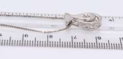 925 Sterling Silver approximate 0.4ctw Diamond Loop Pendant on Chain