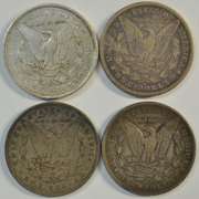 4 Different nicer upper end circulated Morgan Silver Dollars