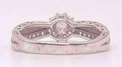 14kt Solid White Gold Cocktail Ring