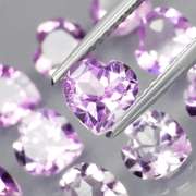 Stunning 8.07ct heart cut real Bolivian Amethyst set