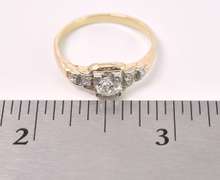 Vintage  Approx. 0.40CTW Diamond Ring In Yellow Gold