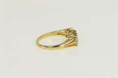 14K Yellow Gold 0.50 Ctw Tiered Diamond Row Wedding Band Ring