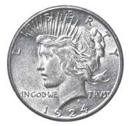 1924-S Peace Silver Dollar
