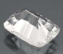 Superb 6.83ct concave cut diamond white Quartz