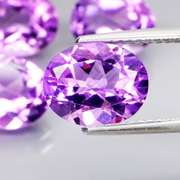 Glittering 8.56ct 10x8mm real Bolivian Amethyst set