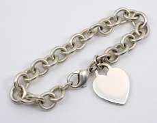 Authentic Tiffany & Co Heart Bracelet in 925 Silver