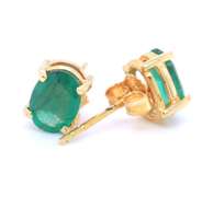 Favorit Emerald Stud Earrings in 18kt Yellow Gold