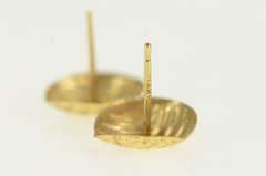 14K Yellow Gold Volleyball Sport High Relief Simple Stud Earrings