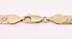 Sturdy Snake Link Chain Necklace In 14K Yellow Gold