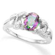 1.10 CT MYSTIC GEMSTONE SILVER RING