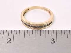 Solid Diamond Ring In 14K Yellow Gold