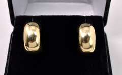 Divine J Hoop Earrings in Yellow Gold