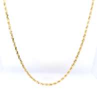 Popular Yellow Gold Rope Chain Necklace