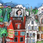 Alluringly Amsterdam (Red) by Fazzino, Charles