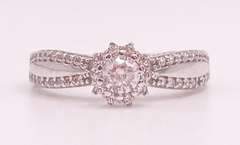 14kt Solid White Gold Cocktail Ring