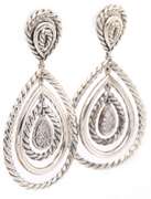 David Yurman Diamond Cable Classic Dangle Earrings in Sterling