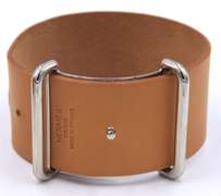 Hermes Designed Wide Leather Cuff Bracelet