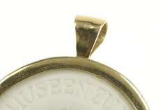 14K Yellow Gold Staatliche Museen Berlin State Museum Ceramic Pendant