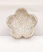 Stunning .925 Sterling Silver Floral Pendant with Dazzling CZ's!