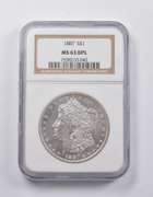 MS63 DPL 1887 Morgan Silver Dollar NGC