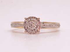 10kt Solid Yellow Gold Diamond Ring