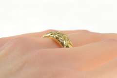 14K Yellow Gold 0.22 Ctw Diamond Woven Braid Statement Band Ring