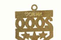 14K Yellow Gold Millennium Year 2000 New Year Charm/Pendant
