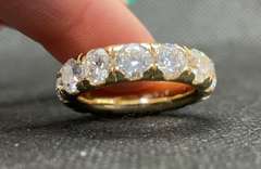 STUNNING ETERNITY BAND ROUND BRILLIANT CUT DIAMONDS 7.10 CARATS T.W.