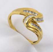 Nicely Designed Channel Set Diamond Ring