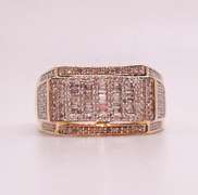 Men's 10kt Solid Yellow Gold Diamond Band Ring