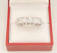 Stunning White Sapphire Eternity Band Ring