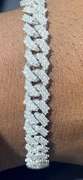6.05 CARATS T.W. MENS DIAMOND MIAMI CUBAN BRACELET IN 14K WHITE GOLD
