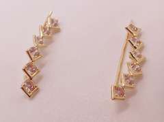 14kt Solid Yellow Gold & Diamond Earrings