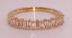 18KT SOLID YELLOW GOLD & DIAMOND BAND RING