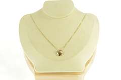 14K Yellow Gold Curvy Diamond Inset Love Symbol Romantic Charm/Pendant