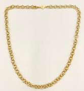 14kt Solid Yellow Gold Square Link Chain Necklace