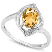 1.04 CT CITRINE SILVER RING