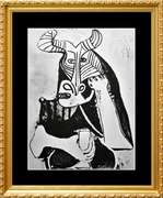 Pablo Picasso, Horned Figure Holding A Glass