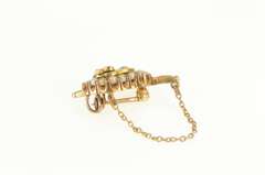 10K Yellow Gold Victorian Phi Delta Theta Diamond Enamel Pin/Brooch