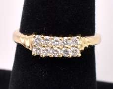 Amazing Diamond Ring In 14K Yellow Gold