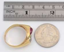 Vintage Man's Ring with Ruby & Diamond