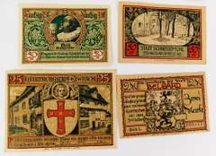 9 Foreign Paper Bills, All 1920's
