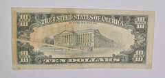ERROR 1988-A $10 Philadelphia, PA US FRN Gutter Fold Error Note