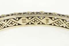 Sterling Silver John Hardy 18k Amethyst Designer Cuff Bracelet